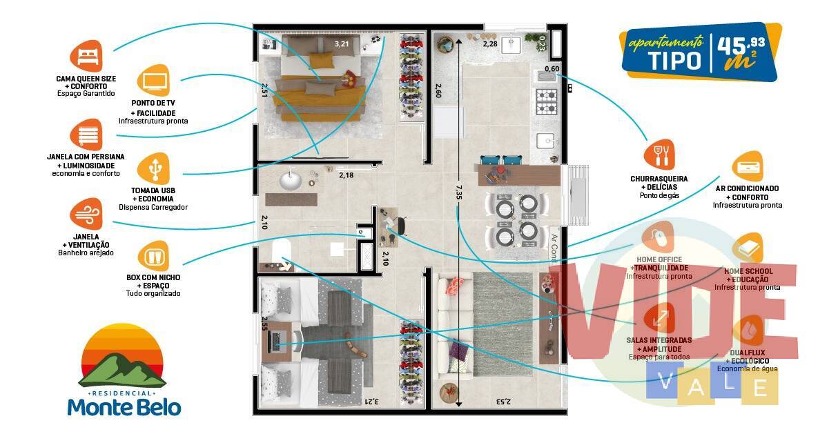 Apartamento à venda com 2 quartos, 45m² - Foto 18