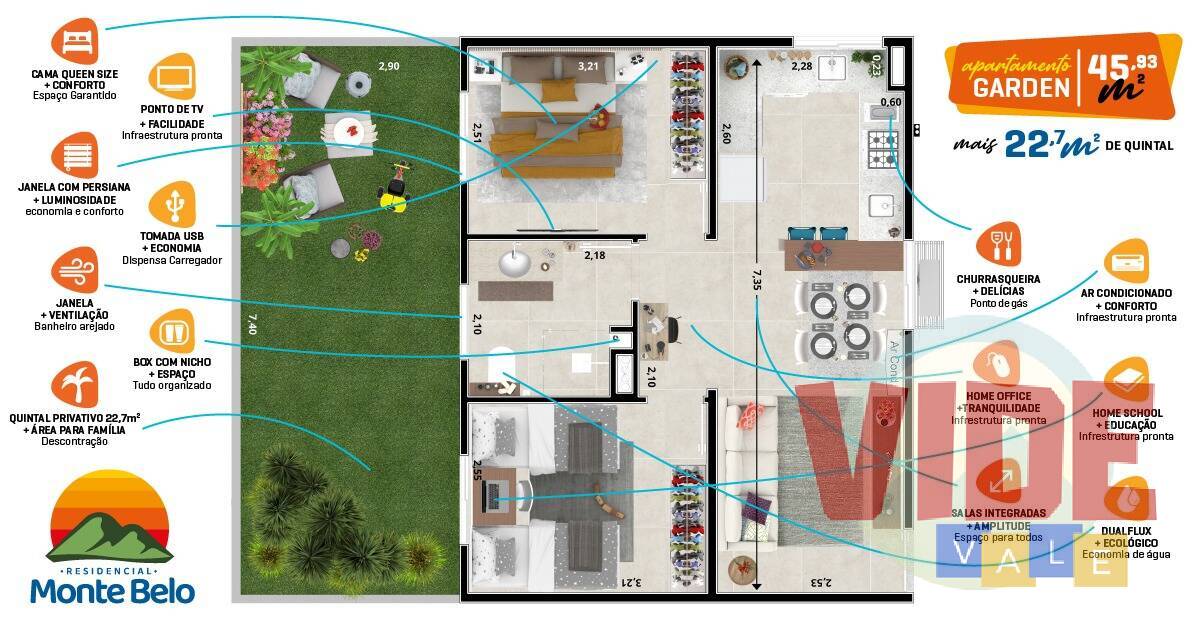 Apartamento à venda com 2 quartos, 45m² - Foto 19