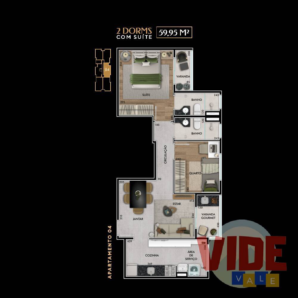 Apartamento à venda com 2 quartos, 56m² - Foto 7