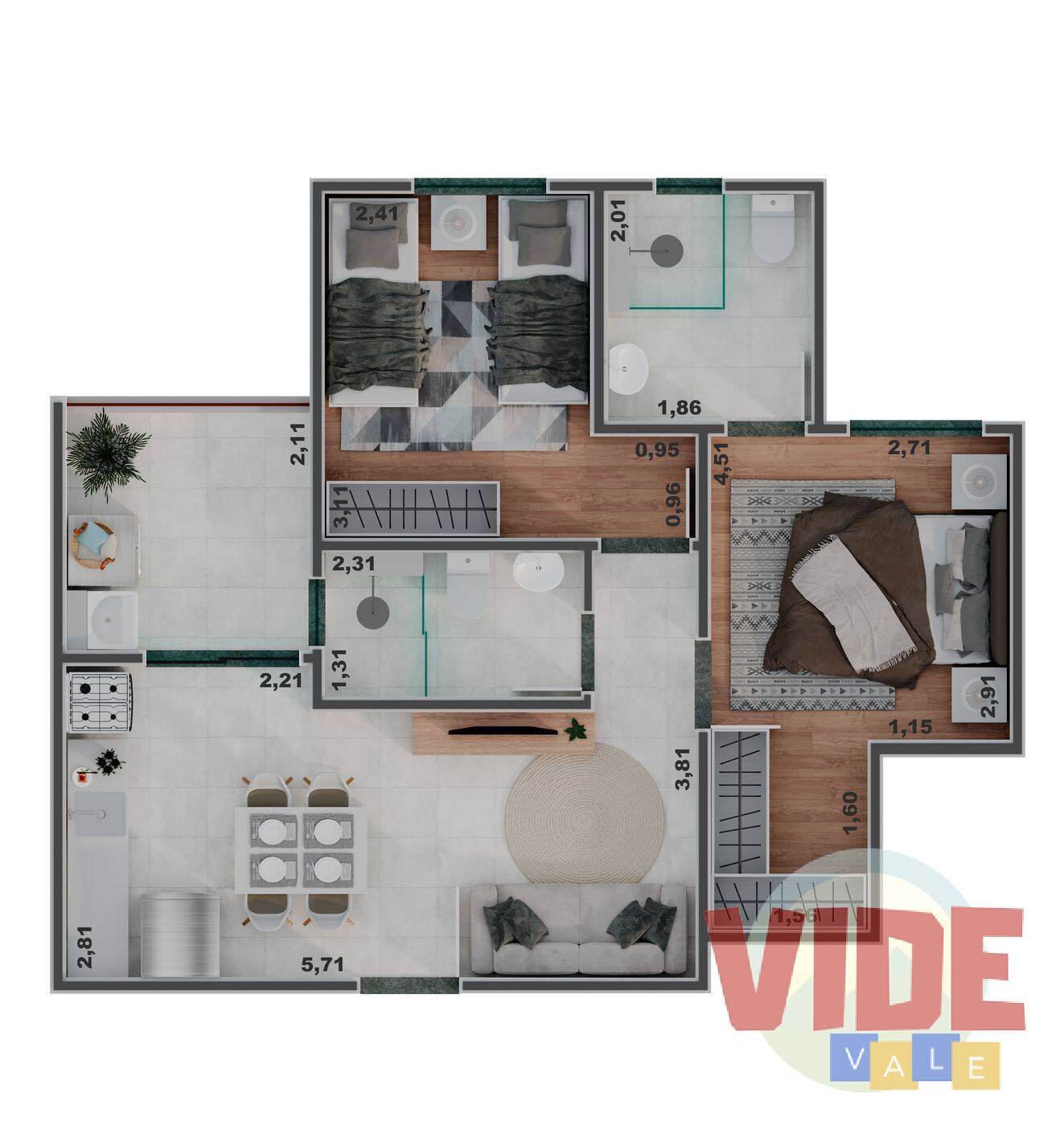 Apartamento à venda com 3 quartos, 66m² - Foto 16