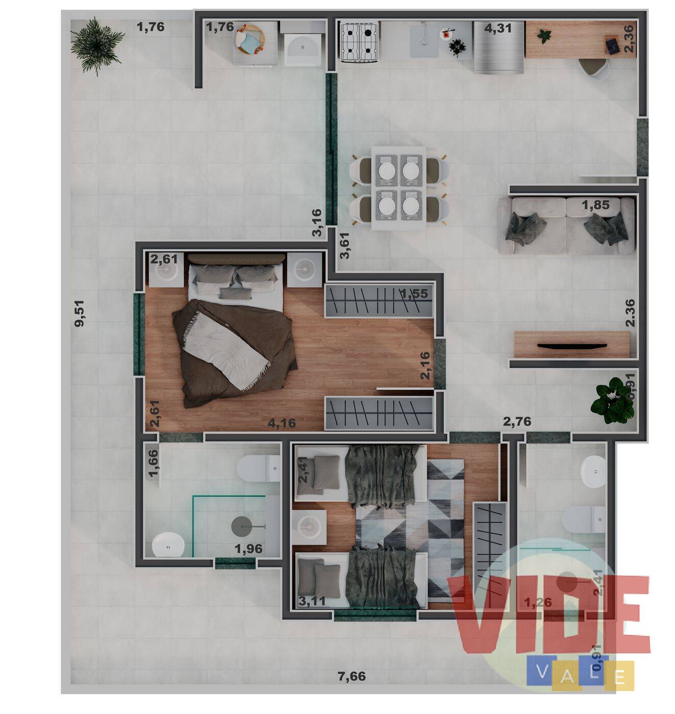 Apartamento à venda com 3 quartos, 66m² - Foto 20