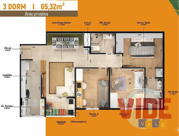 Apartamento à venda com 3 quartos, 65m² - Foto 19